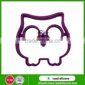 Factory Wholesale Food Grade Owl Shape Silicone Fried Egg Mold, Non-stick Silicone Egg Rings thumbnail-6
