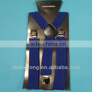 Women and Men Personalized Design Elastic Navy Suspenders thumbnail-1