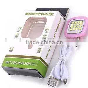 Newest High Quality Selfie Stick LED Flash Light Enhancing For Smart Phones Slefie Monopod Extended 16 LED Lights Enhancing thumbnail-6
