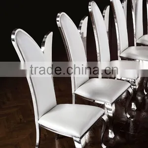 Glass Top Stainless Steel Base Dining Table and Chair AH126 thumbnail-4