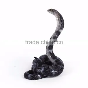 Antique Animal Craft King Cobra Snake Resin Statue thumbnail-3