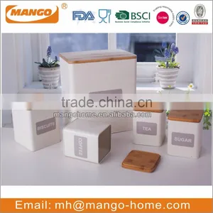 Unqiue Metal Bread Bin Biscuits Tea Coffee Sugar Canister Sets thumbnail-6
