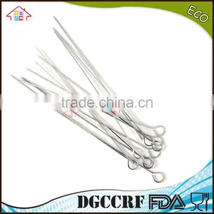 NBRSC Long Flat Metal Chrome Plated BBQ Skewers, Grill / Barbecue Shish Kebab Kabob Skewers thumbnail-4