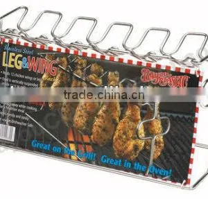 12 Slot Chicken Leg Wing Cooker Holder Grill Rack thumbnail-1