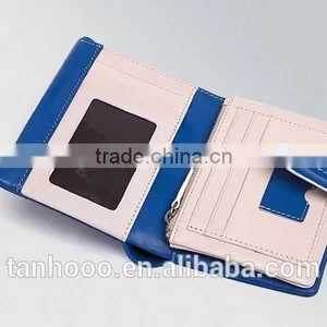 Genuine Leather Card Holder Basic Women Leather Wallet thumbnail-2