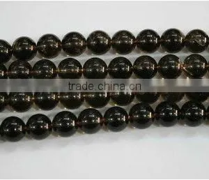 Round Natural Loose Smoky Crystal Beads thumbnail-1