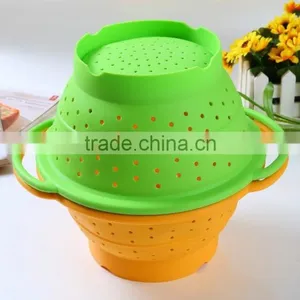 Silicone Birdbath Folding Bowls Kitchen Basket Wash Basin Silicone Basket thumbnail-2