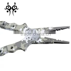 QJ-FP002 7inch Camouflage Aluminum Handle Tungsten Blade Fishing Pliers thumbnail-3