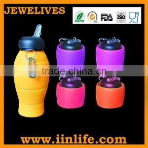 Best Selling Light Weight Low Price Silicone Foldable Water Bottle to the Gym thumbnail-1