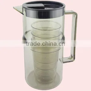 1800ml Drinking Set Insulated Plastic Cooler Water Jug Set With 4 Cup thumbnail-2