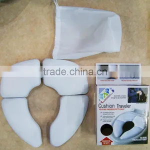 Cushion Traveler, Foldding Padded Potty Seat. thumbnail-1