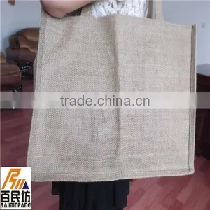 Jute Shopping Bags Eco-friendly Food Grade 235g Nature Color With Logo thumbnail-1