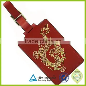 Personalised Leather Promotion Item 2015 Custom Logo Luggage Tags thumbnail-5