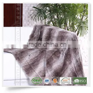 New Style Tip Dyed Faux Fur Blanket Throw Factory Price High Quality Wholesale thumbnail-1