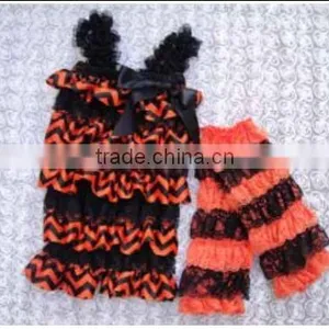 2016 Chian Product and Wholesale Halloween Set With Romper and Tops and Legging Warmer for Baby thumbnail-2