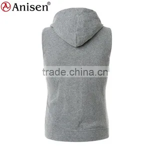 Oem Factory Wholesale Fleece Men Hooded Vest thumbnail-2