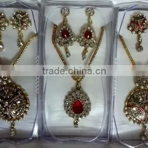 Fancy Diamond Stone Necklace Sets thumbnail-6