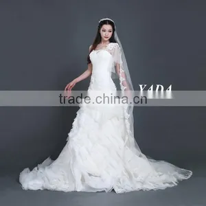 Latest Style Lace and Beaded Embroidery Plus Size Wedding Dress thumbnail-1