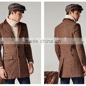 Classical Coffee Color Men Coat Winter Coat thumbnail-2