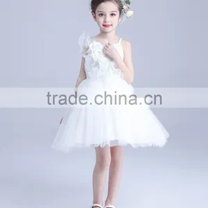 2017 White Rose Tulle Dress Women Kids Sequin Two Spaghetti Strap Dresses thumbnail-5