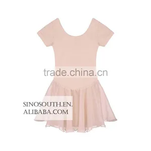 2017 New Arrival Solid Color Short Sleeve Girls Leotard Dance Leotards Dress thumbnail-6