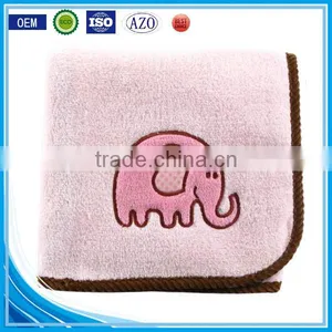 Trade Assurance Applique Elephant Custom 100%cotton Terry Baby Blanket/throw Blanket for Wholesale thumbnail-1