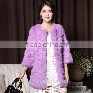 Plus Sizes Winter New Women's Fur Coats Elegant Slim Rex Rabbit Fur Coats Long Fur Jackets Rabbit Coats thumbnail-2