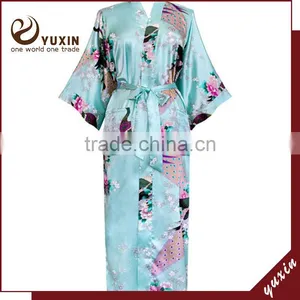 100% Polyester Robe Satin Robe Ladies Satin Robes Wholesale Satin Robes PA018 thumbnail-1