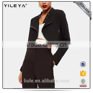 New Fashion Woman Blazer Coat Casual Jackets Long Sleeve Black White Jacket Women thumbnail-1