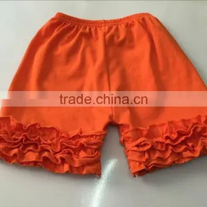 Wholesale Kids Clothing Boutique Baby Girls Ruffle Cotton Shorts thumbnail-2