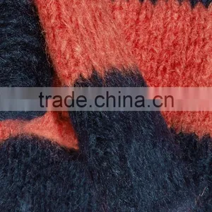 Striped Design Women Cashmere Sweater With Dropped Shoulder thumbnail-5
