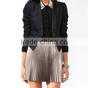 Sueded Contrast Trimmed Blazer thumbnail-1