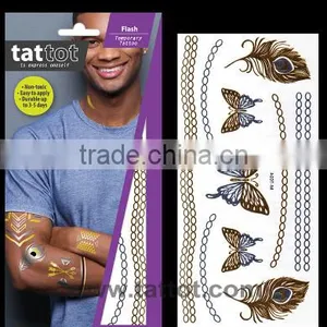 Flash Adult Temporary Tattoo Gold and Silver Tattoo Stickers thumbnail-1