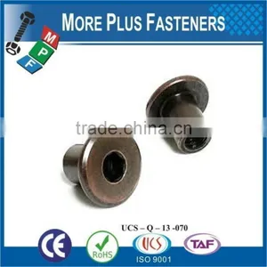 Made in Taiwan Bronze Standard Joint Nickel Black Phosphate Hex Drive Connector Cap Nut thumbnail-5