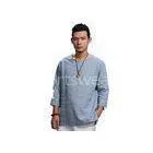 Fashion Pre - Shrunk Nature Hemp Clothing Soft Washed Plain Tshirt thumbnail-1