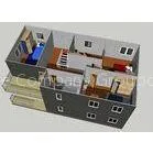 Two Floors Row Residential Prefab Bungalow Steel Home Wind Proof For Family thumbnail-1