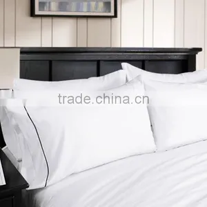 Guangzhou White 4pcs 100% Cotton Hotel Bed Linen Bedding Set Bed Sheet thumbnail-1