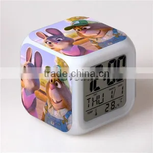 Hot Movie Zootopia LED Alarm Clock, Wide Hopps Digital Alarm Clock, Zootopia Cartoon Clock for Kids thumbnail-3
