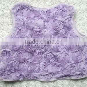 Colored Flower Ribbon Straps Spring Baby Girls Waistcoat thumbnail-3