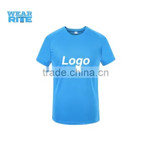 Logo Print 100% Polyester Wholesale Blank T-shirt thumbnail-5
