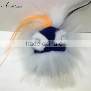 Raccoon Pendant Lovely Little Monster Raccoon Fur Pom Pom Keychain thumbnail-5