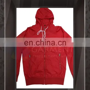 Custom Design Hot Sales Outdoor Waterproof Zip Plain Red Kids Golf Windbreaker thumbnail-1