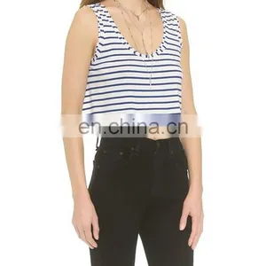 2016 New Arrivel High Quality Stripe Crop Top Cheer Uniform thumbnail-4