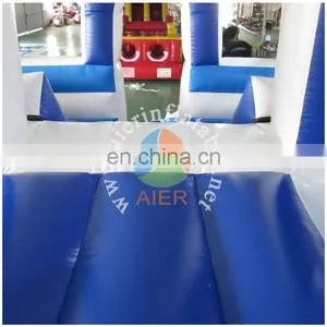 Clear Bule and White Inflatable Funland, Commercial Funland City for Sale thumbnail-4