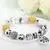 2017 New Silver Droplet Silver Bead Love Letter Bracelet Bangles thumbnail-4