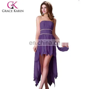 2015 Grace Karin 2 Colors Short Front and Long Back Off Shoulder Cocktail Dresses CL4094-1# thumbnail-1