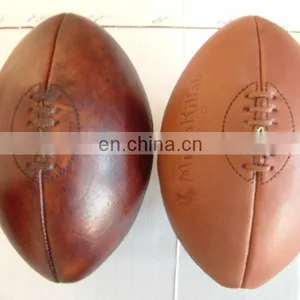 Vintage Leather Rugby Ball thumbnail-1
