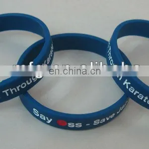 Debossed Full Color Silicone Wristbands thumbnail-1