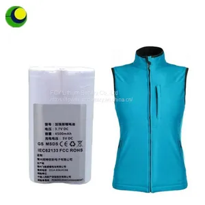 7.4V 3400mAh Lithium Battery Pack With Charger for Heated Clothing for Winter thumbnail-4