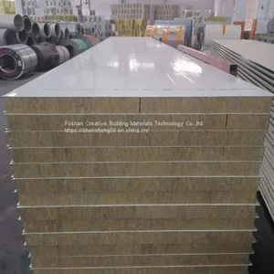 Color Steel Insulated Silicon Rock Sandwich Panel for Roof and Wall thumbnail-1